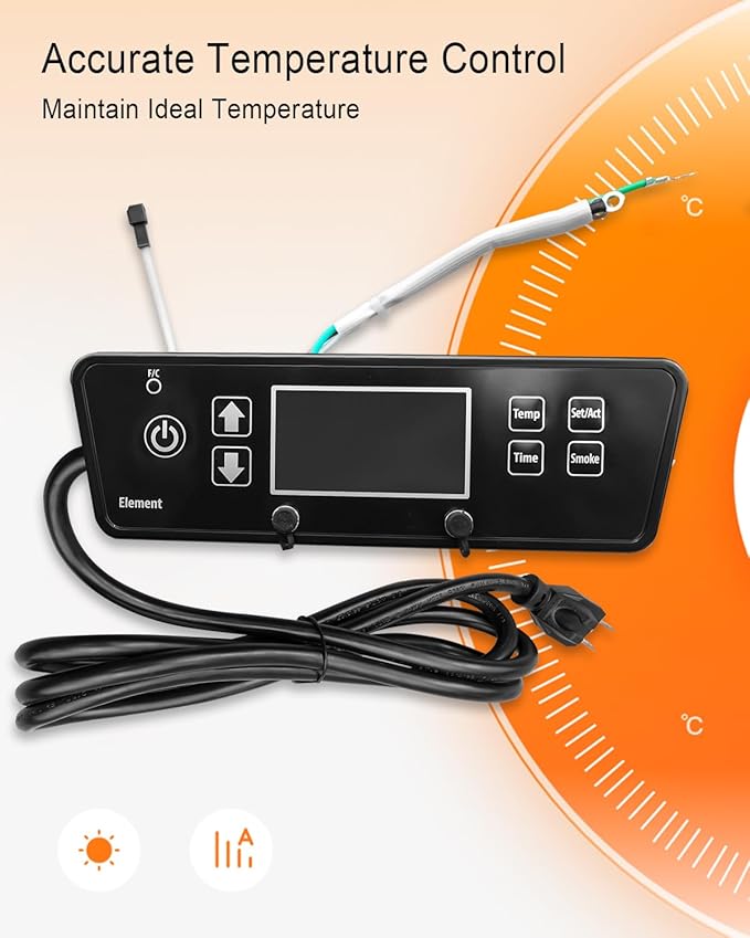 Digital Thermostat Controller Fit for Pit Boss 3-Series Digital Electric Vertical Smokers Control Panel, Barbecue Digital Thermostat Control Board