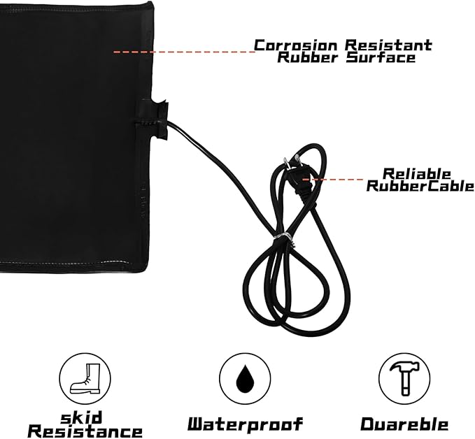 Baquler 2 Pieces 10 ft Snow and Ice Melting Mats Roof and Valley Heater Ice Dam Prevention Heated Outdoor Mats Electric Snow Melting Mats for Winter Snow Removal