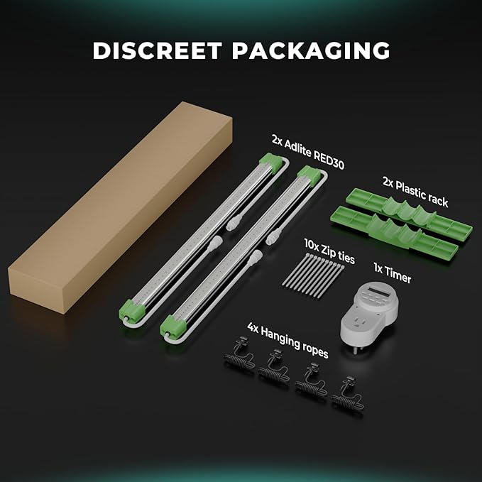 MARS HYDRO 2024 ADLITE Red30 30W Red Led Grow Lights Bars for Indoor Plants Full Spectrum 3x2 FT Coverage Grow Light Strip