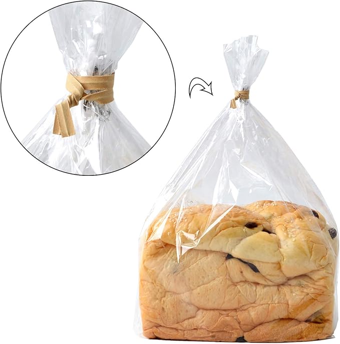 500 Pcs 5" Kraft Paper Twist Ties Reusable Bread Ties, for Party Cello Candy Bread Coffee Bags Cake Pops