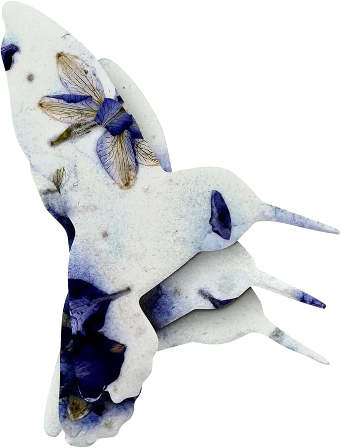 Set of 24 Purple Hummingbird Seed Paper – Plantable Seed Paper Embedded with Wildflower Seeds for Funeral, Memorial & Other Milestone Celebrations