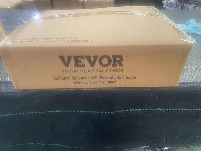 VEVOR Weed Fabric Barrier Heavy Duty, 12.5x50ft 3.5oz Weed Blocker Fabric, Woven Landscape Fabric, Garden Fabric Weed Barrier, Weed Control Fabric Ground Cover, Geotextile Fabric, Gardening Mat, Black