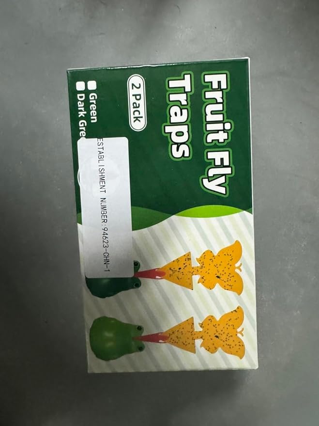 4 Pack Fruit Fly Trap with 2 Baits & 20 Sticky Pads, Reusable Drain Fly Killer for Indoor, Fungus Gnat Trap for Home Kitchen, Pest Control for Bugs Mosquitoes Gnats Flies, Safe to Kid & Pet & Plant