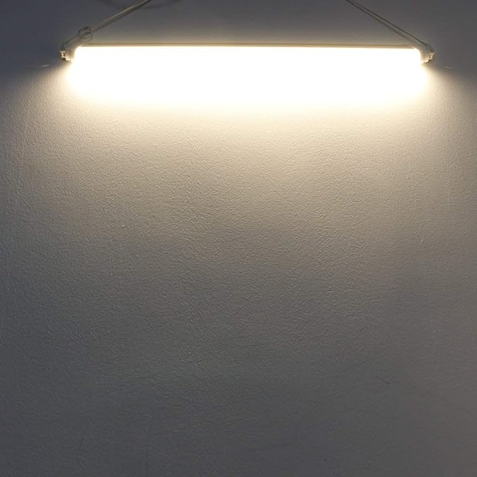 LightingWill LED T8 Light Tube 2FT, Warm White 3000K-3500K, Dual-End Powered Ballast Bypass, 1000Lumens 10W (24W Fluorescent Equivalent), Frosted Cover, AC85-265V Lighting Tube Fixtures, 4 Pack…