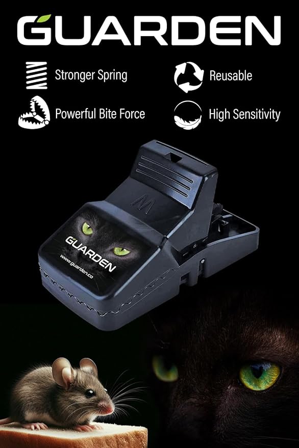 Mouse Traps Indoor (6 Pack) Catch Rats, Mice, and Voles Fast with These Simple to Bait, Safe to Set, Non Electric Rat Trap for Home, Yard, and Barn (Six Mouse Traps)