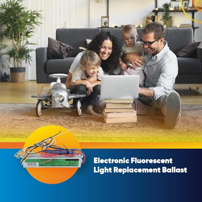 Technical Precision Ballast Replacement for Advance Rel-4p32-sc 120V-277V T8 Electronic Fluorescent Light Ballast - Operates 3 or 4 Lamps - 1 Pack