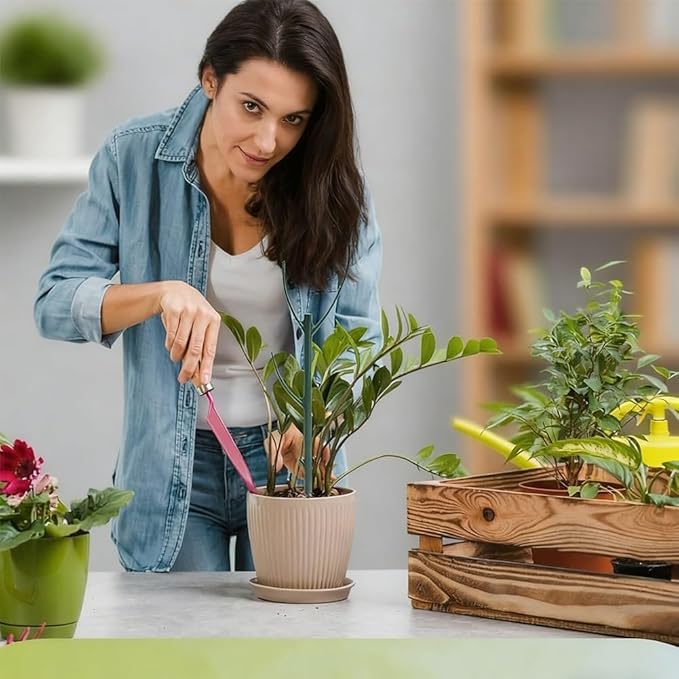 5 Pack Plant Support Stakes, Plants Sticks Supports, Stackable Monstera Plant Support Stakes Tall Holder for Indoor Outdoor, Adjustable Pothos Potted Plants Climber Supports Structures(10PCSA)