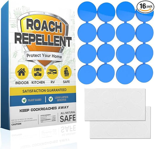 Roach Repellent, Cockroach Repellent Indoor Home, Roaches Deterrent, Keep Roaches Away, Pet Safe Roach Repeller Outdoor, Get Rid of Roaches-16P