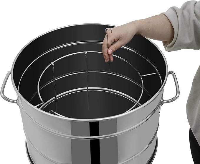 Large Portable Smokeless Charcoal Grill - 360° Stainless Steel BBQ Barrel with 50 Skewers, Ideal for Camping, Picnics & Backyard Cooking