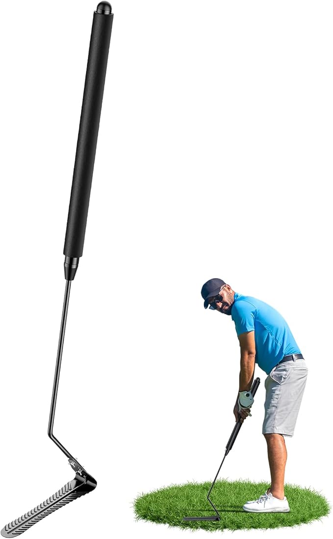 Buzzlett 37" Grass Whip with Double-Edged Serrated Blade, Grass Cutter Hand Tool, Manganese Steel Manual Weed Cutter, Sturdy and Durable, Cut Tall Grass and Overgrown Weeds