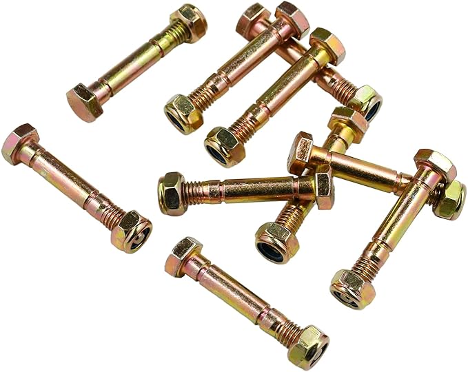52100100 Pack of 10 Snowblower Shear Pins and Nuts 00659100 Compatible With Ariens Snowthrower ST24E ST24ET ST24DLE ST24LE Deluxe 28 Deluxe 28 SHO Deluxe 30 ST824E ST924DLE ST924LET ST927LE