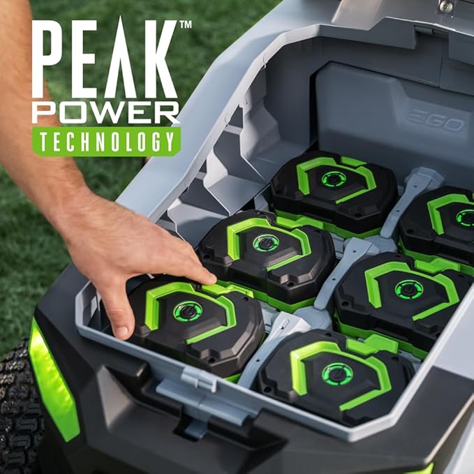 EGO POWER+ Electric Riding Lawn Mower, 42" Deck Cordless Tractor, Includes (6) 56V 6.0Ah Batteries and Charger - TR4204