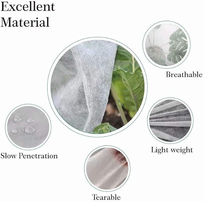 Agfabric Plant Covers Freeze Protection Floating Row Covers 10'x25' 0.55oz Plant Covers Freeze Protection,Row Covers for Vegetables,White