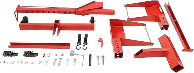 Lawn Mower Lift, 750Lbs Lawn Mower Lift Carbon Steel Lift Jack Lawnmower Lift Tool Adjustable Lawnmower Lifts w/Wheel for Garden Tractors All-Terrain Maintenance and Repair(750LBS)