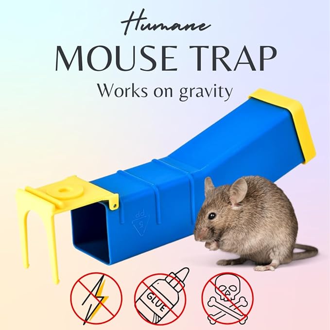 2 Pieces Matani GraviTrap Humane Mouse Trap | Catch and Release Mouse Traps That Work | Mice Trap No Kill for mice | Outdoor Mousetrap Catcher | Innovative Gravity-Operated Design