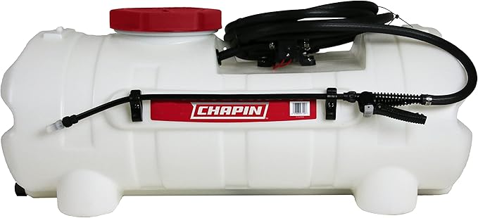 Chapin 97154 Made in The USA 15 Gallon, High Performance 1 GPM Mounted ATV/UTV Spot Sprayer with 6 Inch Tank Opening, up to 60 PSI, 18 Inch Wand, Translucent White