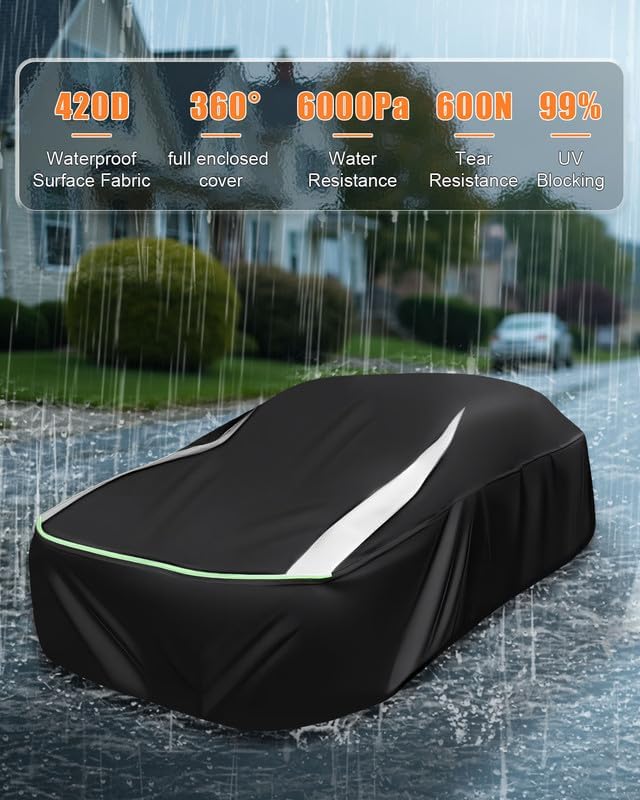 Full Enclosed Car Cover Universal Fit for CRV,RAV4,Rogue,CX5/CX30,Forester/Crosstrek,Lexus NX/UX,Tiguan,Escape,Tucson,Sportage,X1/X2,GLA/GLB, XT4/GT4,Audi Q3,Vibe/Aztek,Prius/Civic Hatchback