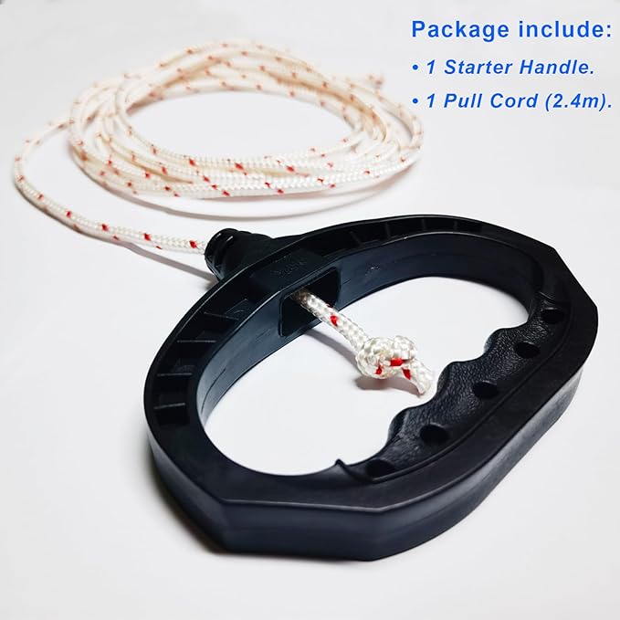 ZLKSKER Recoil Starter Handle with Pull Cord, Gasoline Engine Start Pull Handle & Rope, Generator Lawn Mower Trimmer Snowblower Engine Starter String