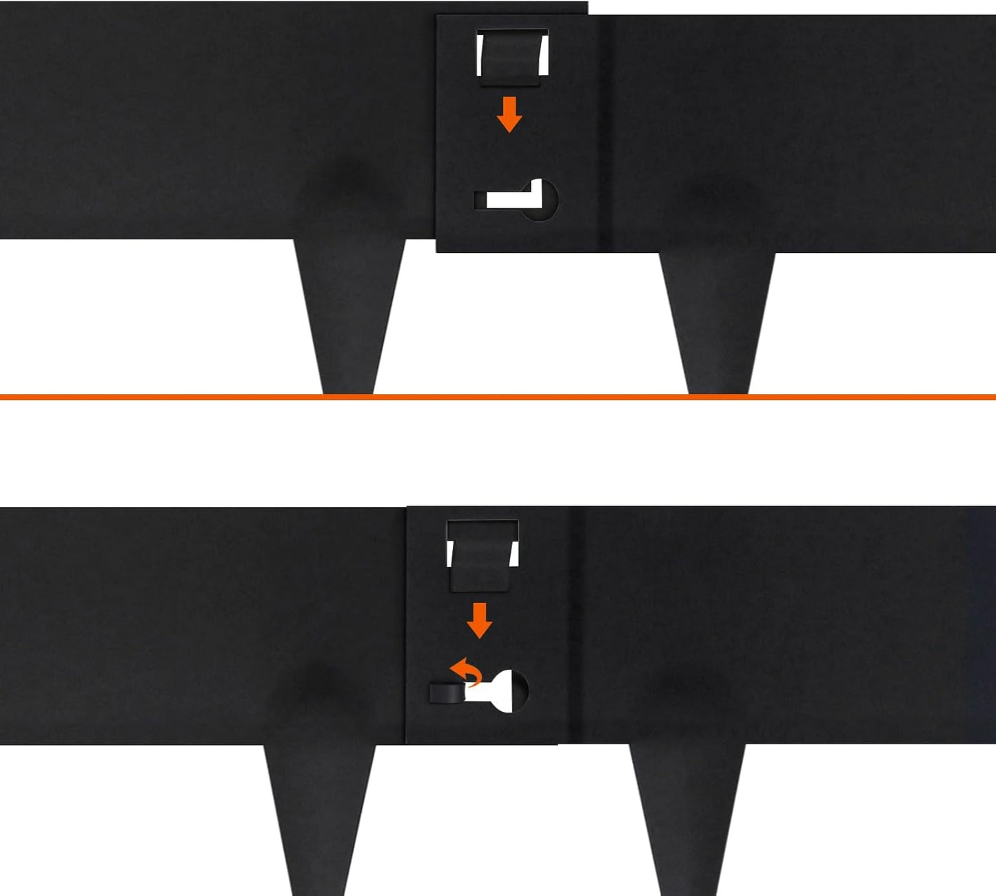 5 Pack Steel Landscape Edging,Metal Landscape Edging 40 Inch Strips, Metal Garden Edging 8 inch Depth, Steel Edging for Landscaping