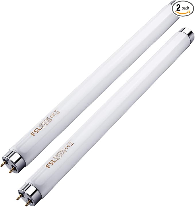 Kensizer 2-Pack 13'' Bug Zapper Light Tubes Replacement 10W Each for 20W Electronic Bug Zapper T8 Lamp Bulbs for Indoor Outdoor