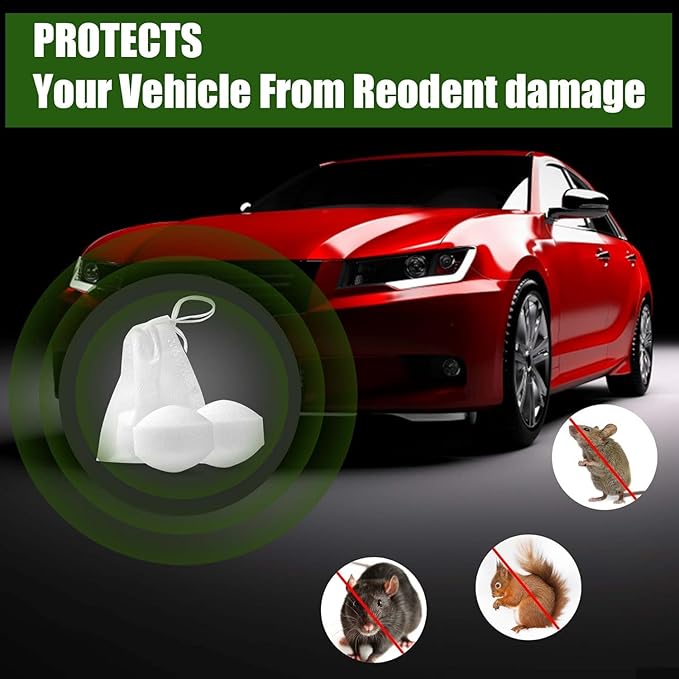 36 Pack Natural Mouse Repellent Peppermint Oil to Repel Mice and Rats, Rodent Rat Repellent for Car Engines Home Indoor & Outdoor, Mice Squirrel Deterrent Pet & Humans Safe