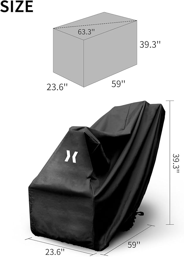 HAIGE Snow Blower Cover, Heavy-Duty 600D Waterproof Outdoor Snow Thrower Protection for 1-Stage/2-Stage Machines