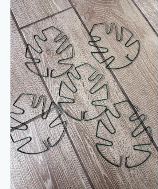 5Pcs Iron Monstera Plant Support, Uniquely Plant Support Stakes for Indoor Plants, Turtle Shell Bamboo Clamp Set for Thriving Growth Monstera Plant Support (White)