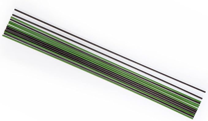 20-PCs 15-3/4" Plastic Coated Orchid Stakes for Plants Support, Bendable Orchid Support Stakes - Brown