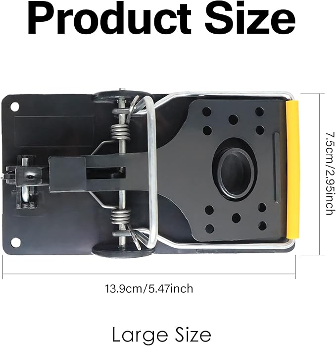 Grandpa Gus's Pest Control Large Snap Traps for Mice/Rats (6 Pack) Bundle with 1 Pack Rodent Lure, Food-Grade Bait, 0.5 oz