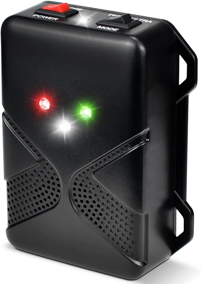 Under Hood Rodent Repeller Battery Operated Ultrasonic & Strobe Light Mouse and Rat Deterrent for Car Engines – Wireless Animal Repellent Device for Vehicle Pest Control