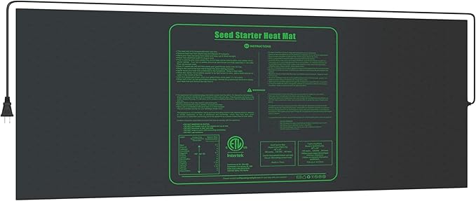 iPower Waterproof Seedling Heat Mat 48" x 20", ETL Certified Durable Germination Heating Pad, for Seed Starting Propagation