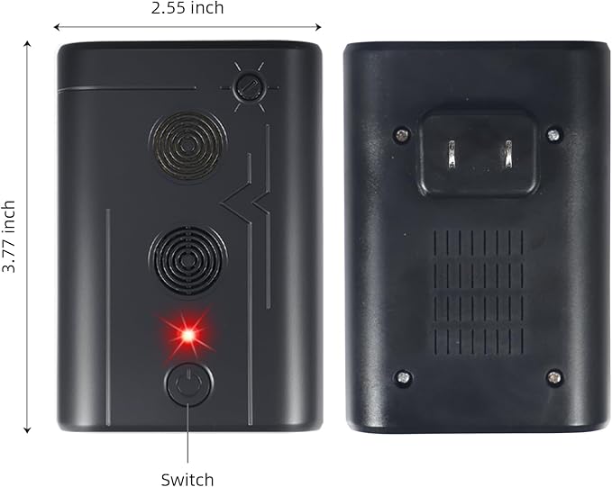 2025 Upgraded Ultrasonic Bat Repellent Devices for Attic Porch House, Adjustable Plug in Bat Exclusion Device for Indoor Use, Friendly to Human and Pet(2Pack)