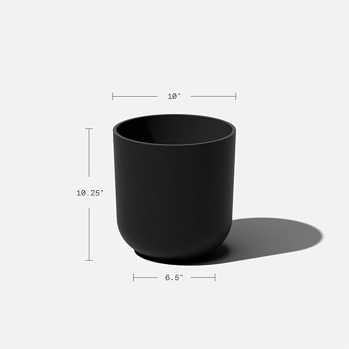 Veradek Mason Series Lima Planter - Round Planter for Indoor or Outdoor Porch/Garden | Made from Plastic-Stone Composite with Drainage Holes | Modern Décor for Succulents, Flowers, Small Plants