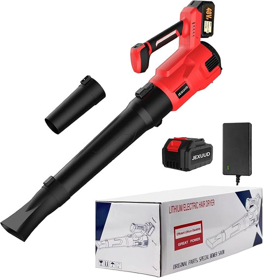 Cordless Leaf Blower 21V Electric Blower with (1) 3.0Ah Battery and Fast Charger, Variable Speed, Turbo Mode, Battery Powered Handheld Leaf Blower for Lawn Care and Yard Leaf Cleaning