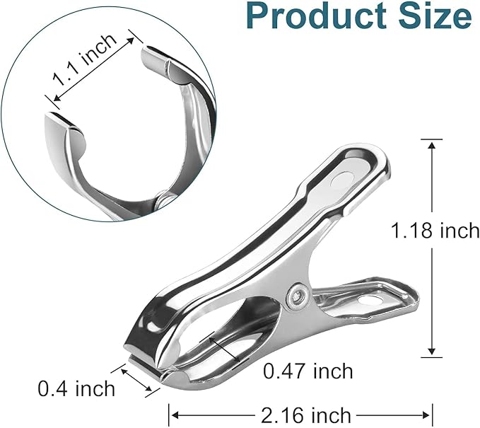 120 Pcs Garden Clips, Greenhouse Clamps, Stainless Steel Greenhouse Clips for Netting, Heavy Duty Row Cover Clips with a Strong Grip for Shade Cloth or Plant Cover on Gardening Hoops