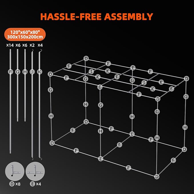 Spider Farmer 10x5 Grow Tent Pro-Grade, 120"x60"x80", with Observation Window and Floor Tray, 1680D Thicken Mylar Canvas, 10x5x6.6 for Indoor Hydroponic Growing for SF7000, SE7000, G7000