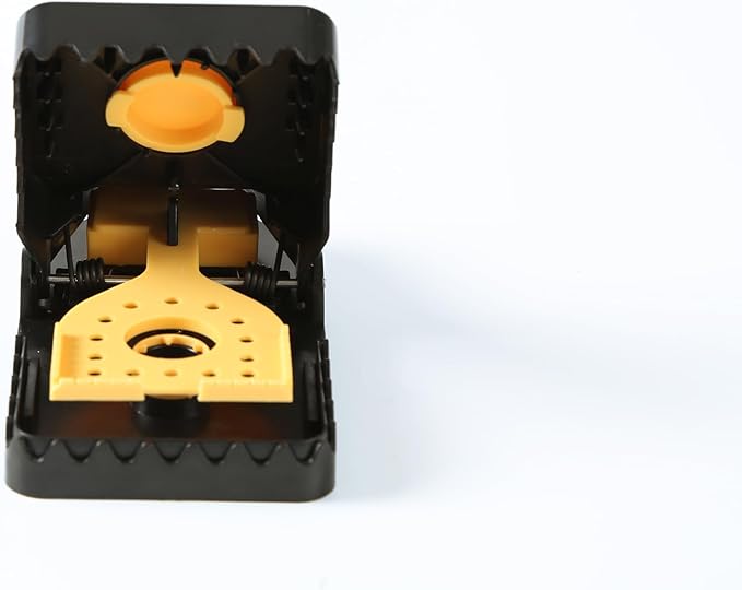 Bullseye - 6 Pack - Rat Traps - Indoor/Outdoor, Reusable, Easy Setup, Powerful Stainless Steel Spring, Tough ABS Body. Set Traps Safely Without Getting Snapped. Great for Rats, Chipmunks & Rodents