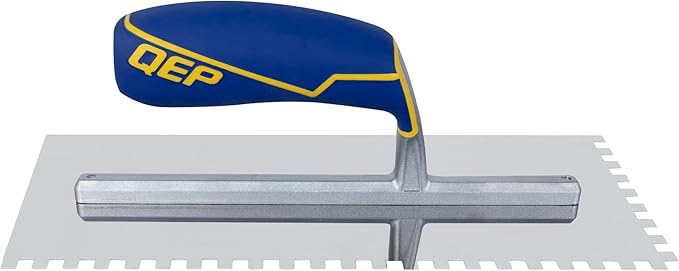 QEP Comfort Grip Stainless Steel Trowel Square Notch 1/4" x 1/4" x 1/4"