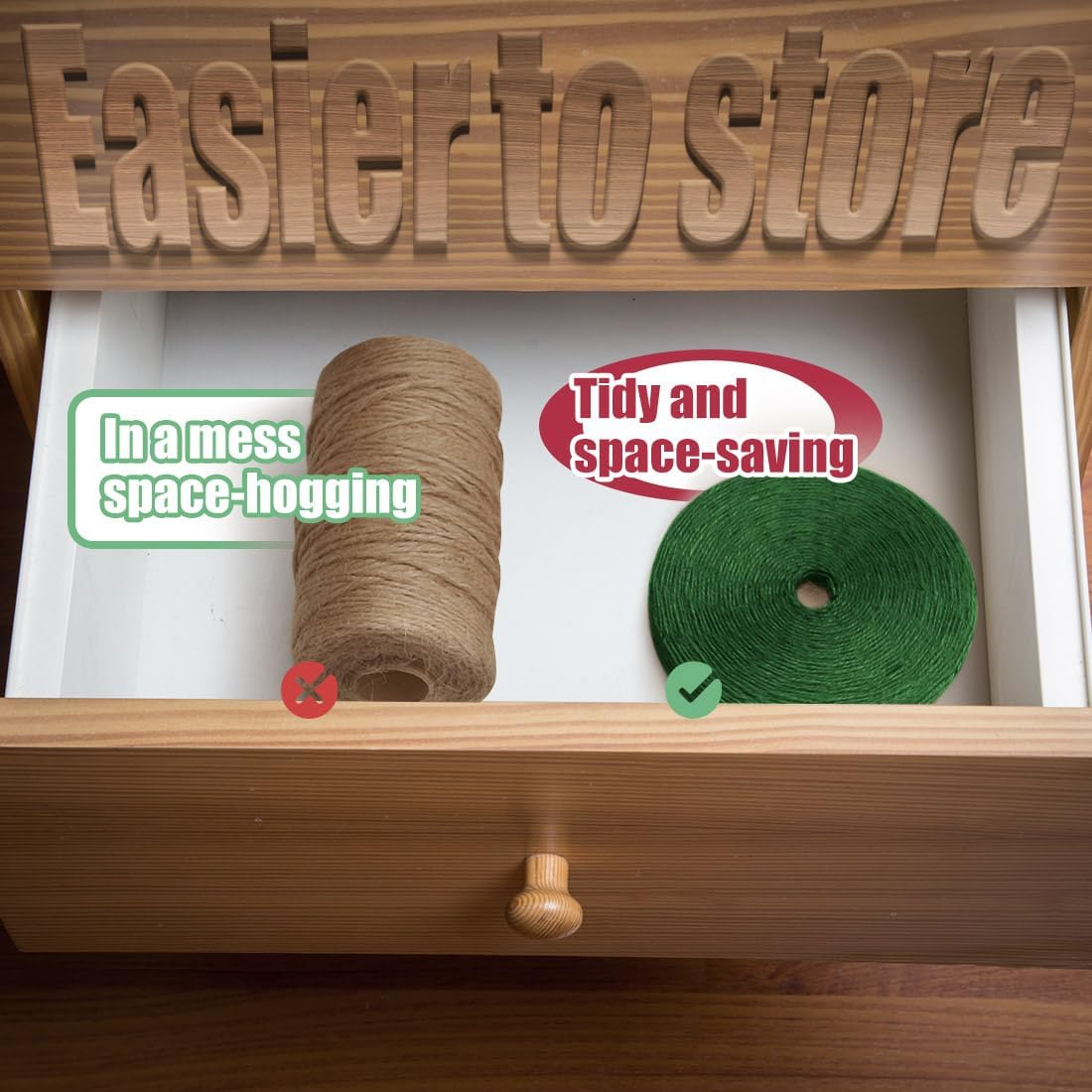 PerkHomy 800 Feet (2Pcs * 400Feet) Garden Twine Strong Natural Jute Long Green Twine for Gardening Tomato Climbing Plant Tie Floristry Crafts Gift Wrapping Packing Decor