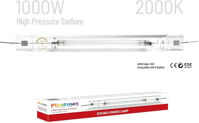 UltraGrow – 1000W eFlex HID DE Grow System, Dimmable Ballast, Controller Port with HPS 1000W Bulb for Indoor Growing