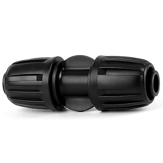 1/2 Inch Drip Irrigation Coupling Fittings, 12 Pieces Barbed Locked Coupler Connectors for 1/2 Inch Irrigation Tubing (1/2" ID x 0.640" OD) Anti-leak Straight Coupling for Garden Drip Systems