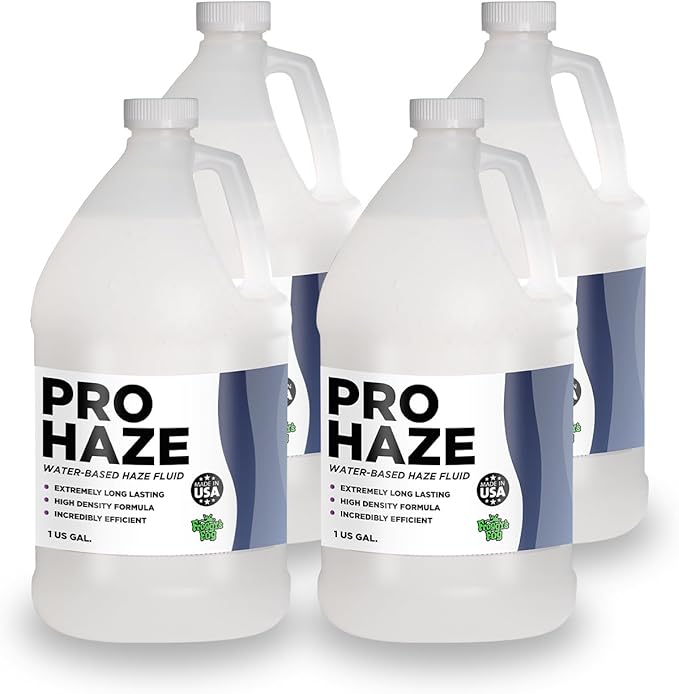 Froggys Fog - Pro Haze - High-Performance Haze Fluid for Hurricane Haze 2 and Fog Machines - Water Based Haze Fluid - 4 Gallons