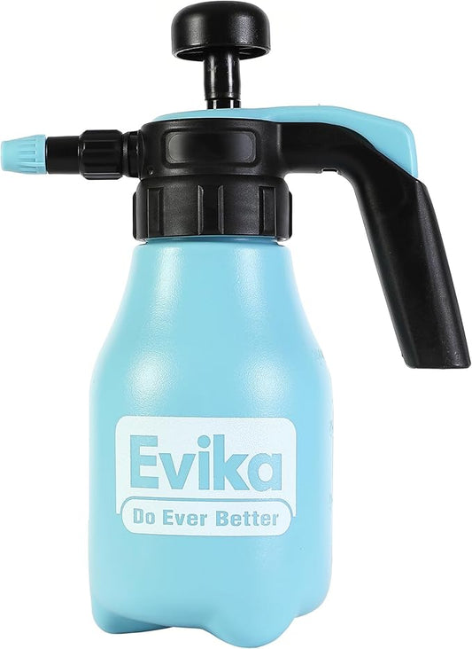 Handheld Pressure Sprayer, 0.26 Gallon Pump Sprayer with Adjustable Nozzle for Plant Spraying and Cleaning in Garden and Lawn, 1.0L Capacity