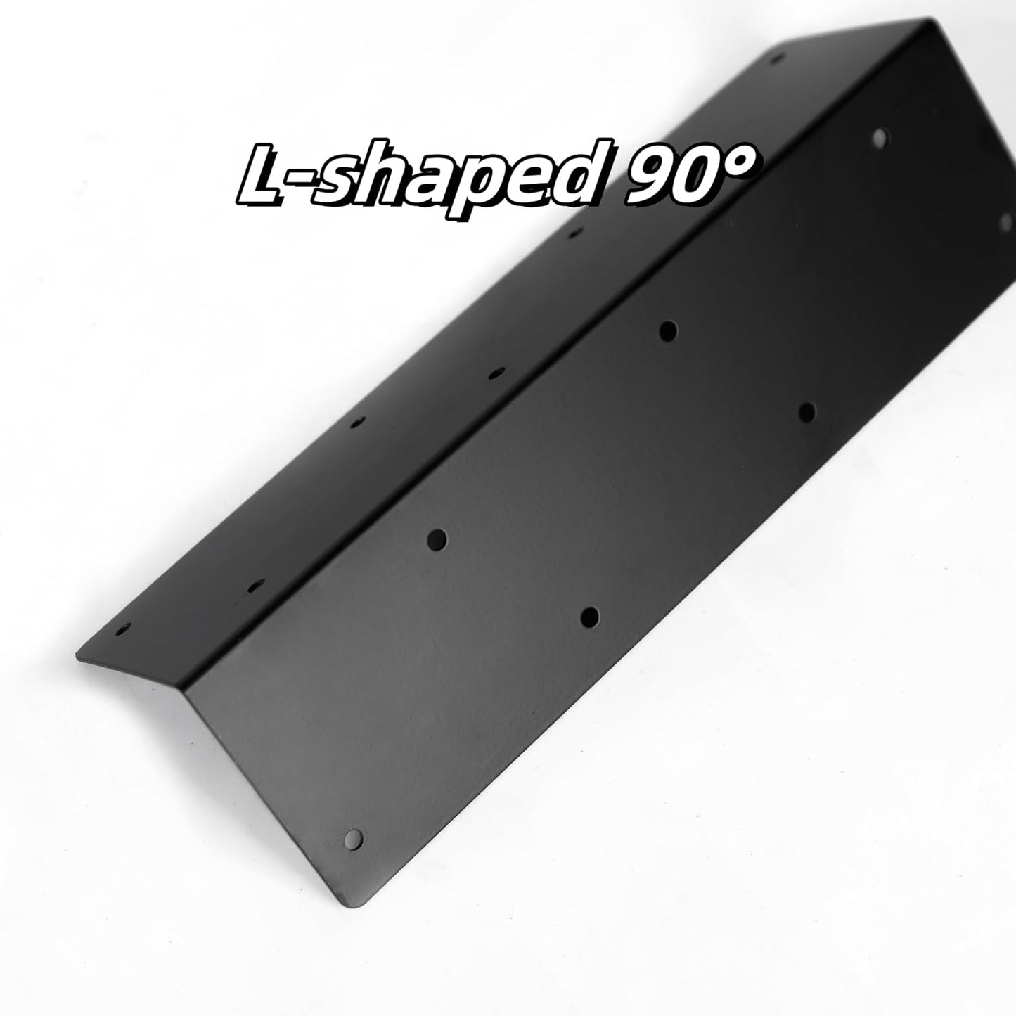 12 Pcs Raised Garden Bed Corner Brackets for 12''-24'' Flower Vegetable Furniture Planter Wood Garden Bed Box, 11 x 3 x 3 Black Metal Corner Brackets Decorative with Screws