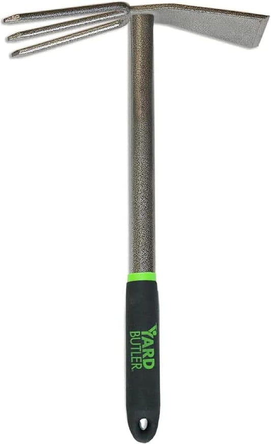 Yard Butler Terra Garden Hand Tools - Weeding Hand Tiller Tool for Efficient Gardening - Weed Remover Tool for Lawn & Garden Care - Durable Gardening Accessory, Tiller