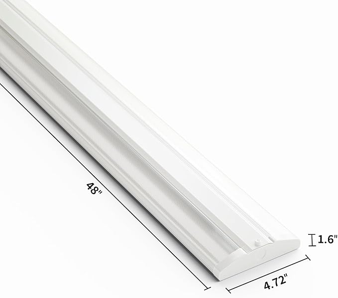 ANTLUX 4FT LED Wraparound Lights, Ultra Slim 4 Foot LED Shop Light, 50W, 5600LM, 5000K, No Glare, Crystal Wrap Around Office Light, 48” Compact Ceiling Lighting Fixture for Garage, Kitchen, 4 Pack