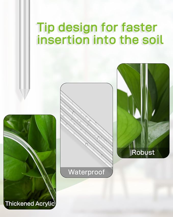 4Pack Snqqmtt U-Shaped Acrylic Trellis for Climbing Plants Indoor, 16inch Small Hoya Trellis, Potted Plant Climber Support for Pothos Plants Houseplant, Vine Ivy Flower Plant