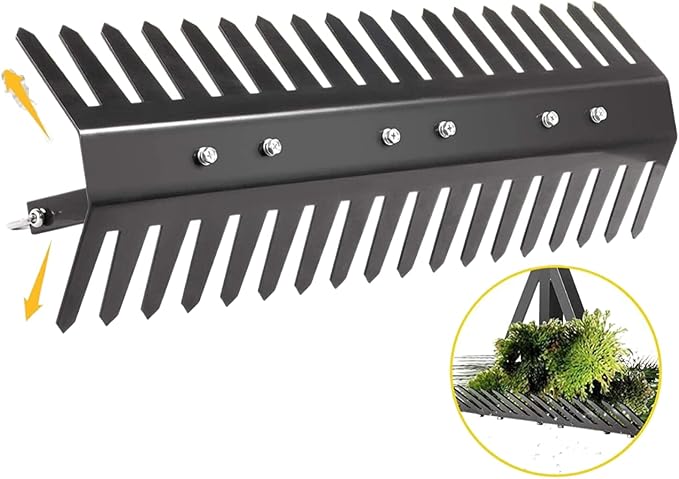 Shengyi Pond Rake - Steel Blades 16-32 inch Aquatic Weed Removal Tool, Double Sided Lake Weed Cutter with 66ft Rope