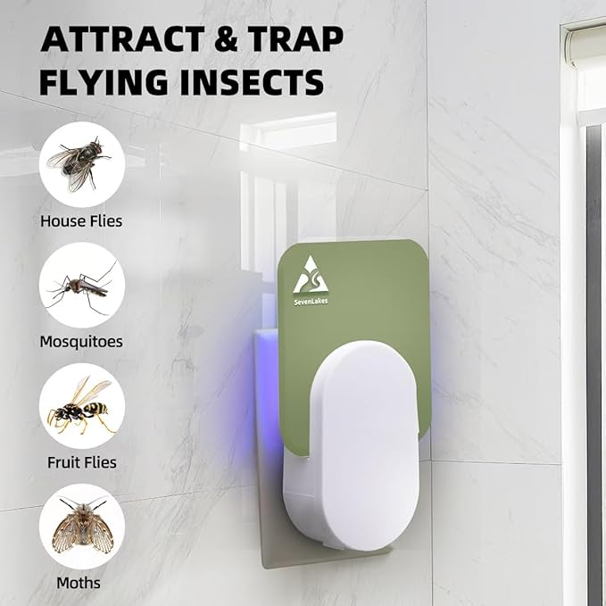 36 Pcs Sticky Refill Glue Cards, Compatible with Safer Home SH502, Dynatrap DT3005W-DS3, DT23005-06, Targets Moth, Fly, Mosquito, Gnat and More, Safe and Super Sticky (Matcha Green)