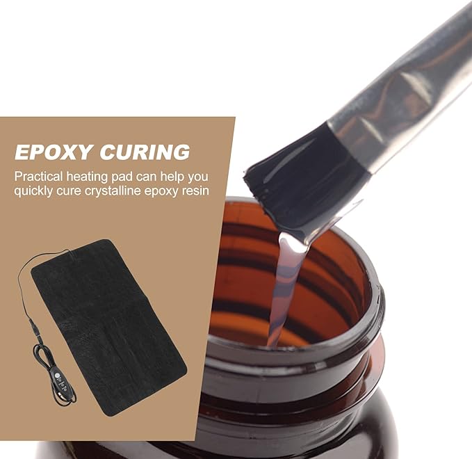 EXCEART 1pc USB Epoxy Heat Pad Efficient Curing Mat with Three-Speed Temperature Control Design for Quick DIY Heating for Epoxy Curing and Bubble Reduction